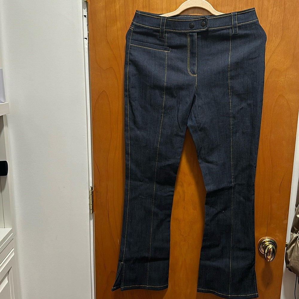 Cinq à Sept Dark Blue Boot Cut Jeans